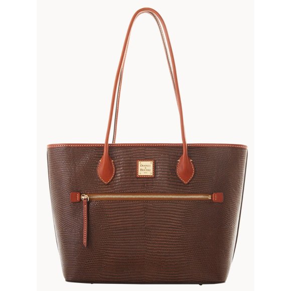 NWT Dooney & Bourke Embossed Lizard Tote - Chestnut BLIZD 1964 CSTN